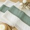 Boho Macrame Sage Green Table Runner with Tassels (12x72 Inches)